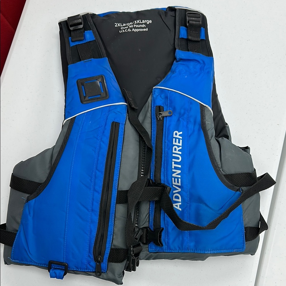 Blue and Gray Adventurer Life Vest